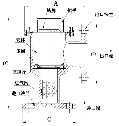 PCL型立式泡沫產(chǎn)生器結構圖